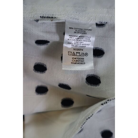 Loft Womens White‎ & Black Patterned Cotton Blend Shorts Size 2 - Picture 5 of 11